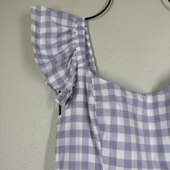 Hill House Daphne Dress Lilac Purple Gingham Clip Dot Check Cottagecore Small - Picture 3 of 13